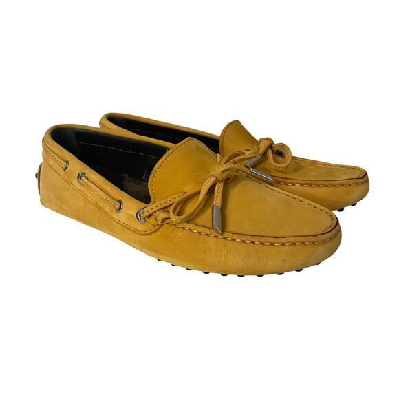 Aurelien Yellow Moc Toe Slip On Casual Driving Shoes Yellow Women's Size 6.5 - Picture 1 of 15